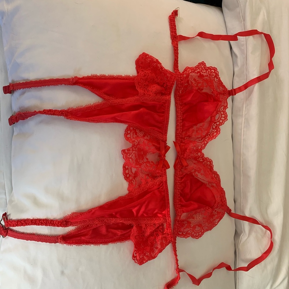 Karessa garter and matching bra